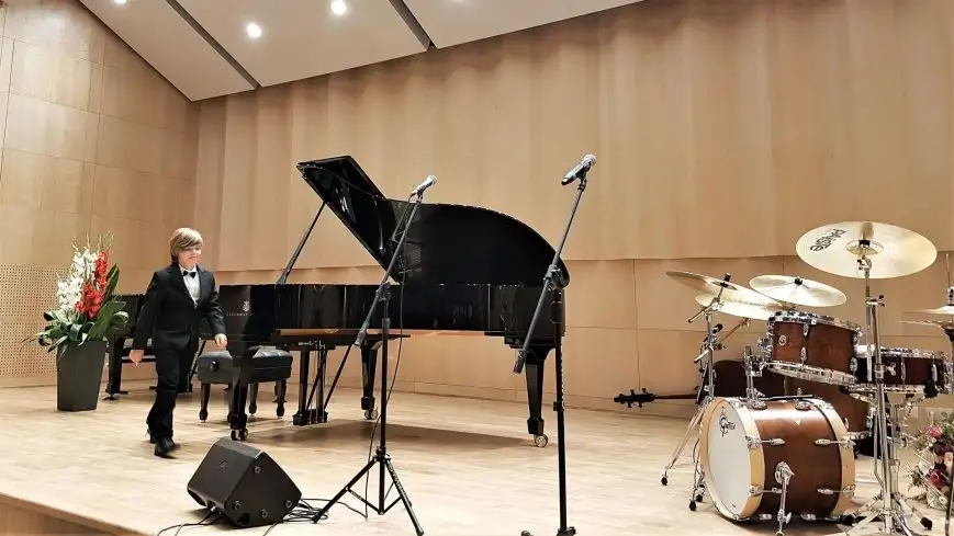 Koncert Cellofuny odbędzie się w sali koncertowej giżyckiej PSM I st. (na zdjęciu uroczystość otwarcia nowej sali koncertowej)