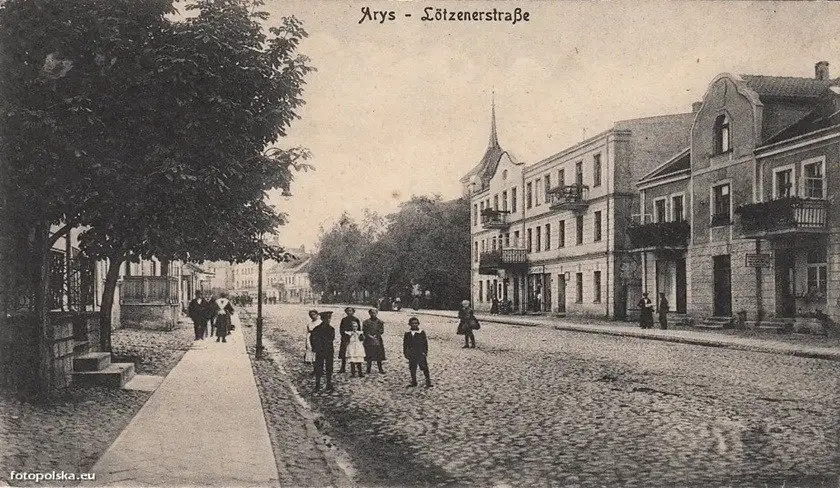 Miasto Orzysz na Mazurach przed II wojną światową.