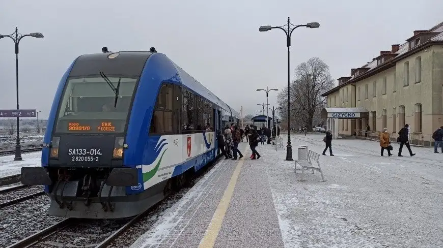 Pociągi na Mazurach będą jeździły szybciej