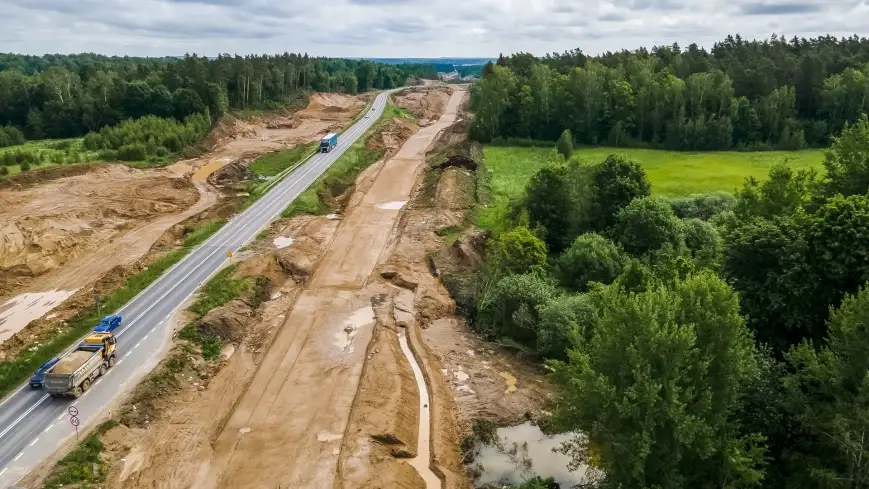 odcinek przed Borkami (Mrągowo)