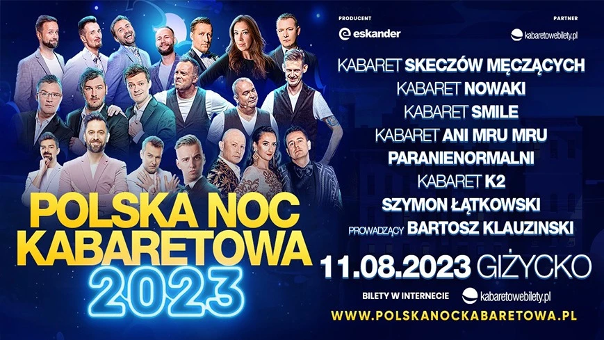 Polska Noc Kabaretowa 2023 w Giżycku