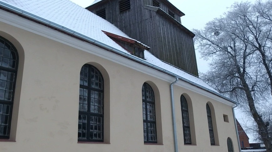Kościół w Okartowie na Mazurach.