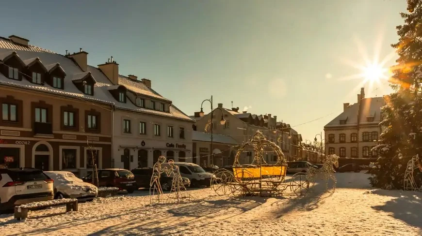 Pisz na Mazurach zimą.