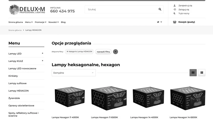 lampy heksagonalne Delux M