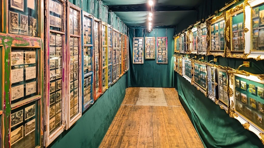 Muzeum historycznych pocztówek na Mazurach.