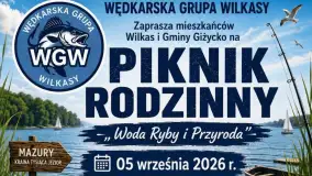 Wędkarska Grupa Wilkasy zaprasza na rodzinny piknik. 5 września zawody, gry i degustacja potraw rybnych