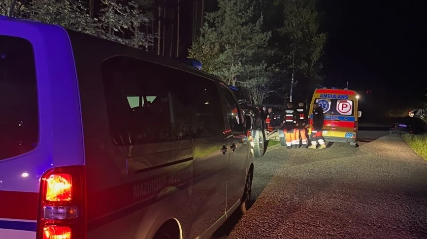 Ratownicy MOPR w akcji poszukiwania zaginionej osoby w lesie