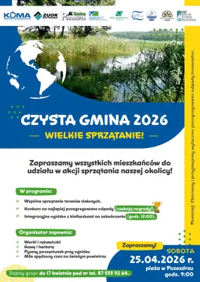 Czysta Gmina 2026 w Pozezdrzu – mieszkańcy wspólnie zadbają o swoją okolicę