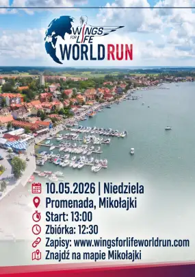 Mikołajki biegną dla tych, którzy nie mogą. Wings for Life wraca na mazurską promenadę!
