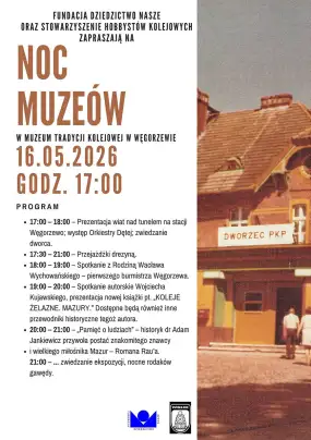 Noc Muzeów w Muzeum Tradycji Kolejowej w Węgorzewie – Poczuj magię dawnej kolei!