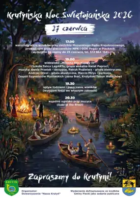 Magia rzeki i tradycji. Krutyńska Noc Świętojańska 2026