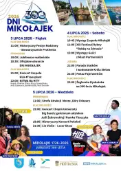 Trzysta lat historii mazurskiego miasta. Nadchodzą jubileuszowe Dni Mikołajek 2026