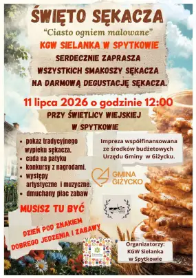 Święto Sękacza w Spytkowie – zapowiada się wyjątkowy dzień pod znakiem tradycji i dobrej zabawy