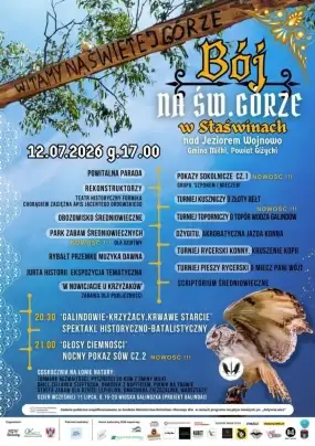 „Bój na Św. Górze” w Staświnach – wielkie średniowieczne widowisko nad Jeziorem Wojnowo