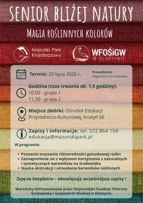 Senior Bliżej Natury - niezwykłe warsztaty przyrodnicze