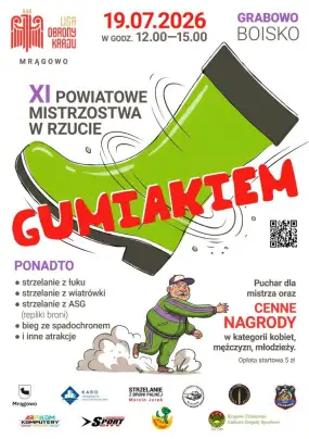 XI Powiatowe Mistrzostwa w Rzucie Gumiakiem w Grabowie