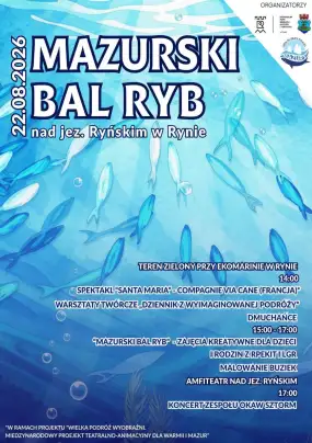 Teatr z Francji, kreatywne warsztaty i muzyczny finał. Mazurski Bal Ryb powraca nad Jezioro Ryńskie