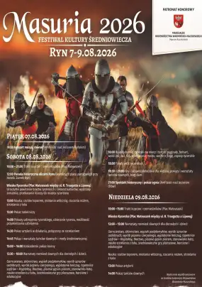 Przenieś się w czasie podczas Festiwalu Kultury Średniowiecza MASURIA w Rynie!