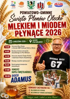 Powiatowo-Gminne Święto Plonów „Olecko Mlekiem i Miodem Płynące 2026”