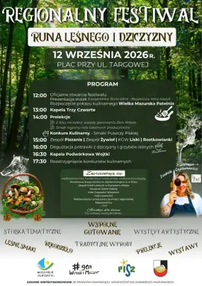 Poczuj smak Puszczy Piskiej. Regionalny Festiwal Runa Leśnego i Dziczyzny w Piszu