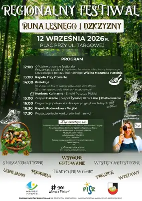 Już w najbliższą sobotę, 12 września, w Piszu odbędzie się Regionalny Festiwal Runa Leśnego i Dziczyzny