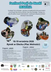 Festiwal Pasji do Nauki „REAKCJA” 2026 na Rynku w Olecku