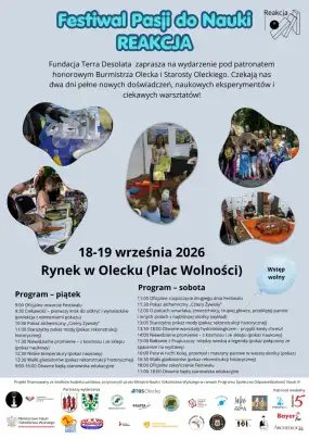 Festiwal Pasji do Nauki „REAKCJA” 2026 na Rynku w Olecku