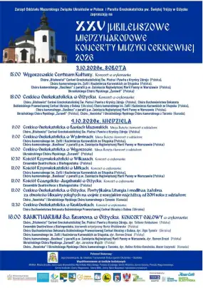 XXV edycja Międzynarodowych Koncertów Muzyki Cerkiewnej