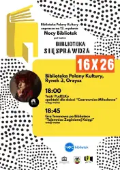 Noc Bibliotek w Orzyszu. Co będzie się działo?