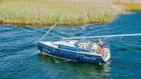 Wąskie żeglarskie gardło na Mazurach, jezioro Kirsajty - zdjęcie 29