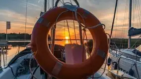 Ognisty zachód przy porcie Ognisty Ptak, jezioro Święcajty - zdjęcie 17