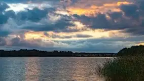 Zachód słońca nad jeziorem Dobskim, wrzesień 2021 r. - zdjęcie 8