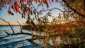 Zachód słońca, Giżycko, jezioro Niegocin, październik 2021 r. - zdjęcie 22