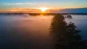 Październikowy wschód słońca, mgły i szron - zdjęcie 47