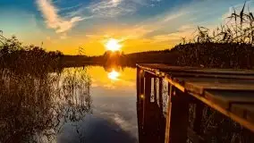 Zachód słońca nad jeziorem Krzywa Kuta - zdjęcie 13