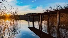 Zachód słońca nad jeziorem Krzywa Kuta - zdjęcie 16