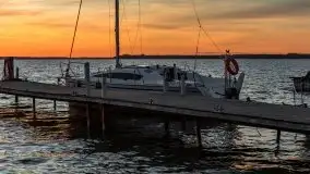 Zachód słońca nad jeziorem Dargin, październik 2021 - zdjęcie 5