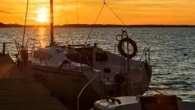 Zachód słońca nad jeziorem Dargin, październik 2021 - zdjęcie 9