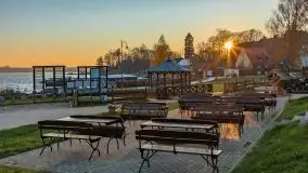 Zachód słońca w Rynie nad jeziorem Ryńskim, październik 2021 r. - zdjęcie 20