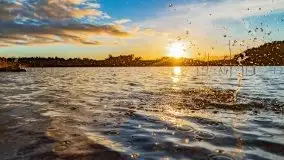 Zachód słońca nad jeziorem Tajty, widoczny z Pięknej Góry - zdjęcie 12