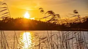 Zachód słońca nad jeziorem Tajty, widoczny z Pięknej Góry - zdjęcie 22