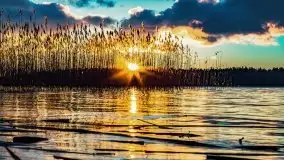 Grudniowy zachód słońca nad jeziorem Kisajno 2021 - zdjęcie 1