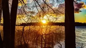 Grudniowy zachód słońca nad jeziorem Kisajno 2021 - zdjęcie 5