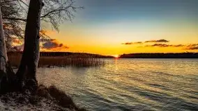 Grudniowy zachód słońca nad jeziorem Kisajno 2021 - zdjęcie 19