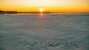 Styczniowy zachód słońca nad jeziorem Święcajty, 2022 r. - zdjęcie 14