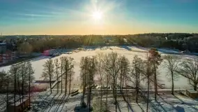 Wschód słońca nad Giżyckiem i jeziorami Niegocin i Kisajno z drona - zdjęcie 35