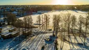 Wschód słońca nad Giżyckiem i jeziorami Niegocin i Kisajno z drona - zdjęcie 53