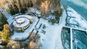 Wschód słońca nad Giżyckiem i jeziorami Niegocin i Kisajno z drona - zdjęcie 38