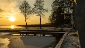 Wschód słońca nad jeziorem Niegocin w Wilkasach - zdjęcie 45