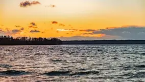 Zachód słońca nad jeziorem Niegocin, Bystry, luty 2021 - zdjęcie 38